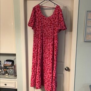 Pink Floral Women's Dress